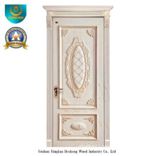 European Style Wood Door with Carving (white color)